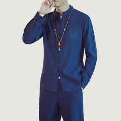 Kezumi Long Sleeve Shirt Blue
