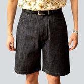 Regular back cinch jeans shorts