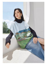 Van Gogh sleeveless knitted sweater