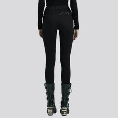 High-waist street jeans for women