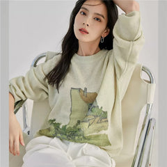 Van Gogh cottage inspired sweater