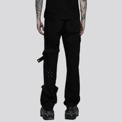 Straight zipper-button jeans for men