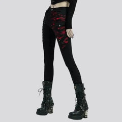 High-waist street jeans for women