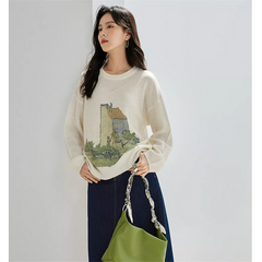 Van Gogh cottage inspired sweater