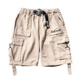 Solid Color Multi-Pocket Cargo Shorts