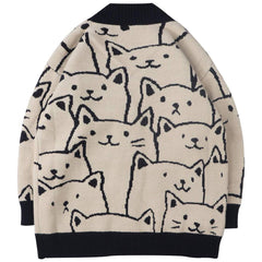 Buttoned Front Pocket Knitted Sweater