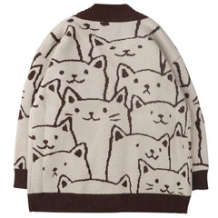 Buttoned Front Pocket Knitted Sweater