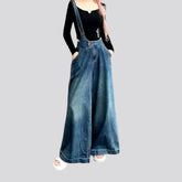Sanded fashion denim pants for women