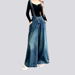 Sanded fashion denim pants for women