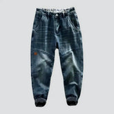 Sanded fleece jeans for men