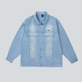 Sanded street men's denim jacket