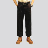 Selvedge black jeans for men