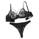 Sexy Black Lace Underwire Unpadded Bra