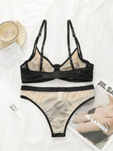 Sexy Mesh Sheer Underwire Push Up lingerie