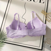 Sexy Purple Lace Underwire Padded Push Up Bra
