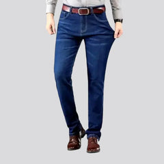 Mid-waist tapered jeans for men