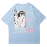 Printed Letters Rounded Collar Soft Cotton Tee