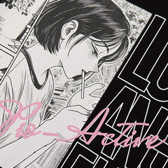 Printed Letters Rounded Collar Soft Cotton Tee