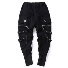 Zippers Multi Pockets Ring Pants