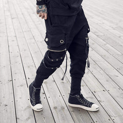 Zippers Multi Pockets Ring Pants