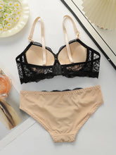 Skin Color Lace Underwire Bra