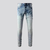 Skinny men's furrowed jeans