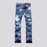 Skinny men's raw-hem jeans