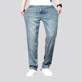 Soft-fabric men's straight jeans