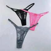 Solid Floral Lace Sexy Panties