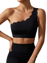 Solid One Shoulder Strap Women Bra