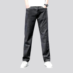 Stonewashed men's thin jeans
