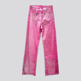 Straight color jeans for ladies