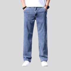 Straight stonewashed jeans for men