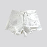 Straight y2k jean shorts for women
