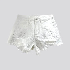 Straight y2k jean shorts for women