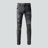 Street men's grey jeans