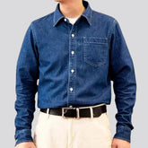 Street men's jean shirt