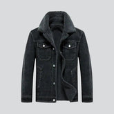 Street sherpa denim jacket for men