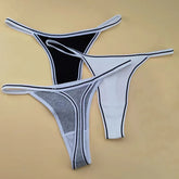 Stretch Thin-belt Solid Thong