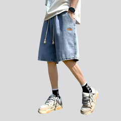 Thin jeans shorts for men