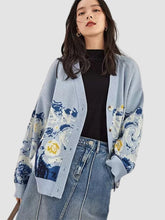 Van Gogh Starry Night Knitted Cardigan sweater