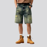 Vintage loose men's jean shorts