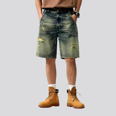 Vintage loose men's jean shorts