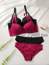 Viomisha 1Set/2Sets Solid Underwire lingerie