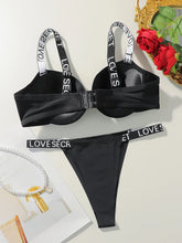 Viomisha Popular Sexy Letter Underwire Push Up Bra