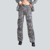 Voluminous pockets street jeans for women