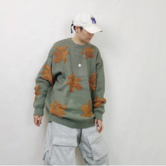 Bear Patch Knit Sweater