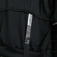 Black Hooded Long Streamer Stylish Hoodie