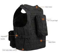 Buckle Tape Belts Multi Pockets Vest