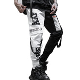 Contrast Stitching Ribbon Cargo Pants
